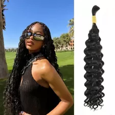 Bulk Human Hair for Braiding Wet and Wavy 50g 22 inch No Weft Braiding Hair