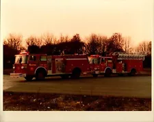 Original Sutphen Corp. Firefighting Apparatus Photo Boston Fire Dept. Trucks 55