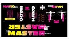 Haro 2020 Lineage Master decal set (clear for BLACK paint)