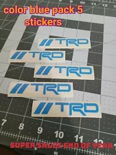 TRD toyota WHEELS VINYL DECALS STICKERS SET PACK X 5 COLOR BLUE,super sale