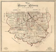 Land Lot Map of Orange County Texas 16x16