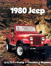 1980 Jeep CJ5 CJ7 Pickup Cherokee Wagoneer Sales Brochure Laredo Eagle Renegade