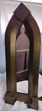 Vintage Handmade Cathedral Style Mirror 24" Tall 8.5" Wide