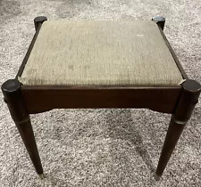 Vintage Mid Century Modern Rocketeer Singer Sewing Stool Vanity Bench Footstool