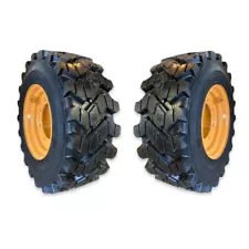 Pair of (2) 12-16.5 SKS-9 Tires on Rims for 4X4 Case 580 Backhoe-Super M & L 4WD