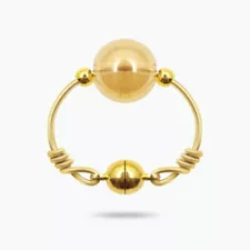 Gold magnet clit ring, Non piercing cliterous jewelry