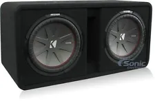 Kicker 48DCWR122 COMPR12 2000W 12" Car Audio Subwoofers+Vented Sub Box Enclosure