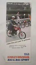 Original 1968 Harley Davidson M65 & M65 Sport Motorcycle Sales Brochure