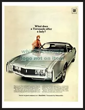 1970 OLDSMOBILE TORONADO Classic Car AD Silver w/black vinyl rtop