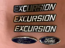 00-01-02-03-04-05 Ford Excursion Grille Fender and Gate Emblem OEM