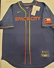 30905 HOUSTON ASTROS City Connect SPACE CITY 100% REAL Baseball JERSEY XL