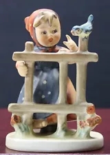 Goebel M.I. Hummel Figurine #203 2/0 "Signs of Spring" TMK2 Full Bee, 4" Tall