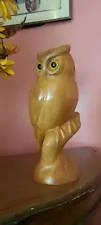 wood carved owl for sale