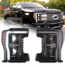 2xLED Headlights For 2017-2019 Ford F-250 F350 F450 F550 Super Duty w/Sequential