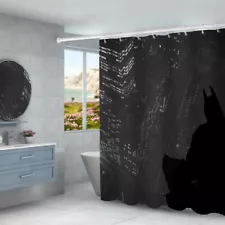 Batman Waterproof Shower Curtain Bathroom Decoration CType Hooks Easy To Install