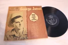 GEORGE JONES-"SINGING 14 TOP COUNTRY SONG FAVORITES" LP, MERCURY, 1957, VG+ RARE