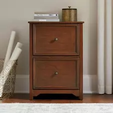 Home Decorators Collection File Cabinet 28.7"H Antique-Style Wood Walnut Brown