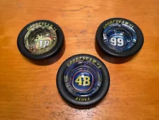 Goodyear Eagle Rubber Tire Nascar Racing Glass Insert Ashtray FotoTire Set Of 3