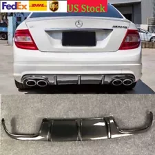 Carbon Fiber Rear Bumper Diffuser Lip For Mercedes Benz W204 C63 AMG 2008-2011