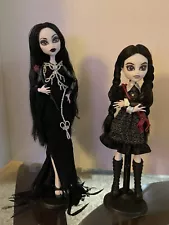 Mattel Monster High Skullector Morticia Wednesday Addams Family Doll Two Pack