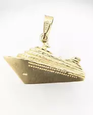 14K Yellow Gold 4g Royal Caribbean Carnival Disney Cruise Ship Titanic Pendant