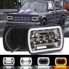 Fit 82-93 Chevy S10 Blazer GMC S15 7X6 Projector Halo LED Headlight Hi/Lo