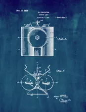 Carbide Lamp Patent Print Midnight