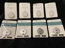 TrackR Bravo Tracking Device Lot Of 4 And 4 Water Resistant Sleeves