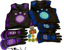 Wild Kratts Creature 2 Power Suits Vest Gloves Costumes & 15 Power Discs