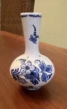 Rare Find - Delft De Porceleyne Fles Bud Vase 3 1/4" tall, Intact Label