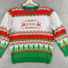 I Dont Know Margo Ugly Christmas Sweater Mens Extra Large Green National Lampoon