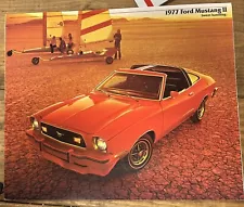 NOS 1977 Ford Mustang II Cobra Mach I Rallye Ghia Dealer Sales Brochure Catalog