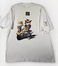 Vintage 1998 Crash Bandicoot Get Warped Playstation Video Game Promo T-Shirt XL