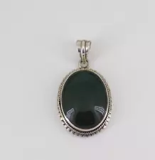 925 Sterling Silver Bloodstone Pendant