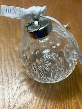 WATERFORD CRYSTAL "TIME SQUARE ORNAMENT " HOPE FOR ABUNDANCE GLASS 2001 NO BOX