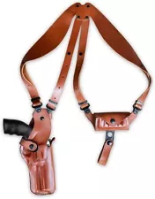 Vertical Leather Shoulder Holster For Ruger Vaquero 357 Mag 3.75'' Barrel #1830#