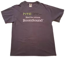 HTC ONE (M8) T-Shirt; Size L Gray, 2-sided