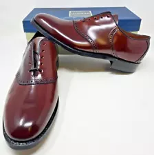 Vintage Hanover Saddle Oxford Dress Shoes Mens 10D Cordovan New in Box