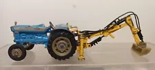 CORGI TOYS FORD SUPER MAJOR, tractor, with backhoe , 72, c1971