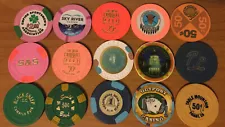 New Listing15 DIFFERENT CASINO CHIPS FROM CASINOS IN CALIFORNIA-VARIOUS DENOMINATIONS!