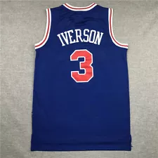 7 Color Unisex Basketball Legend Allen #3 Iverson Basketball Jersey All Stitched