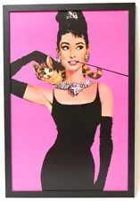 Audrey Hepburn "Breakfast at Tiffany's" Framed Heavy Poster Board 37" H x 25" W