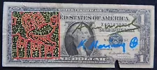 A. Warhol/K. Haring 1 Dollar Banknote Signed, Sketched, Certificate, Limited!