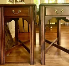 mahogony drop leaf side tables (2)