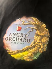 Angry Orchard Hard Apple Cider Round Tree Logo Metal Tin Beer Sign Bar Garage