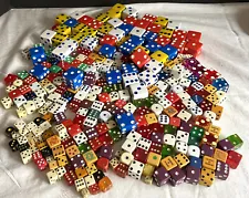 Vintage and New Dice Lot Different Sizes and Colors and Ages