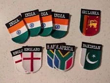 Iron on country flag patches India, Sri Lanka, Pakistan, England.. ($4 for all)