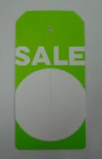 Qty. 200 Sale Tags with Slit Merchandise Tags Green / White