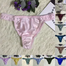 Sexy Women Silk Satin Briefs G-String Panties Bikinis Thongs Underwear Knickers