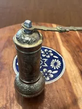 Traditional Turkish Handmade Brass Coffee Grinder Mill